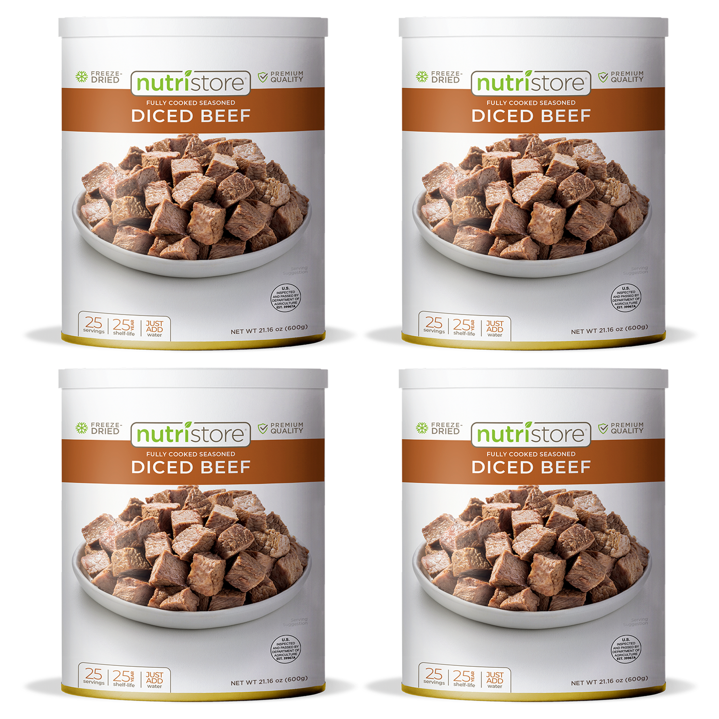 Beef Dices Freeze Dried - #10 Can - 4-Pack - Meats & Proteins