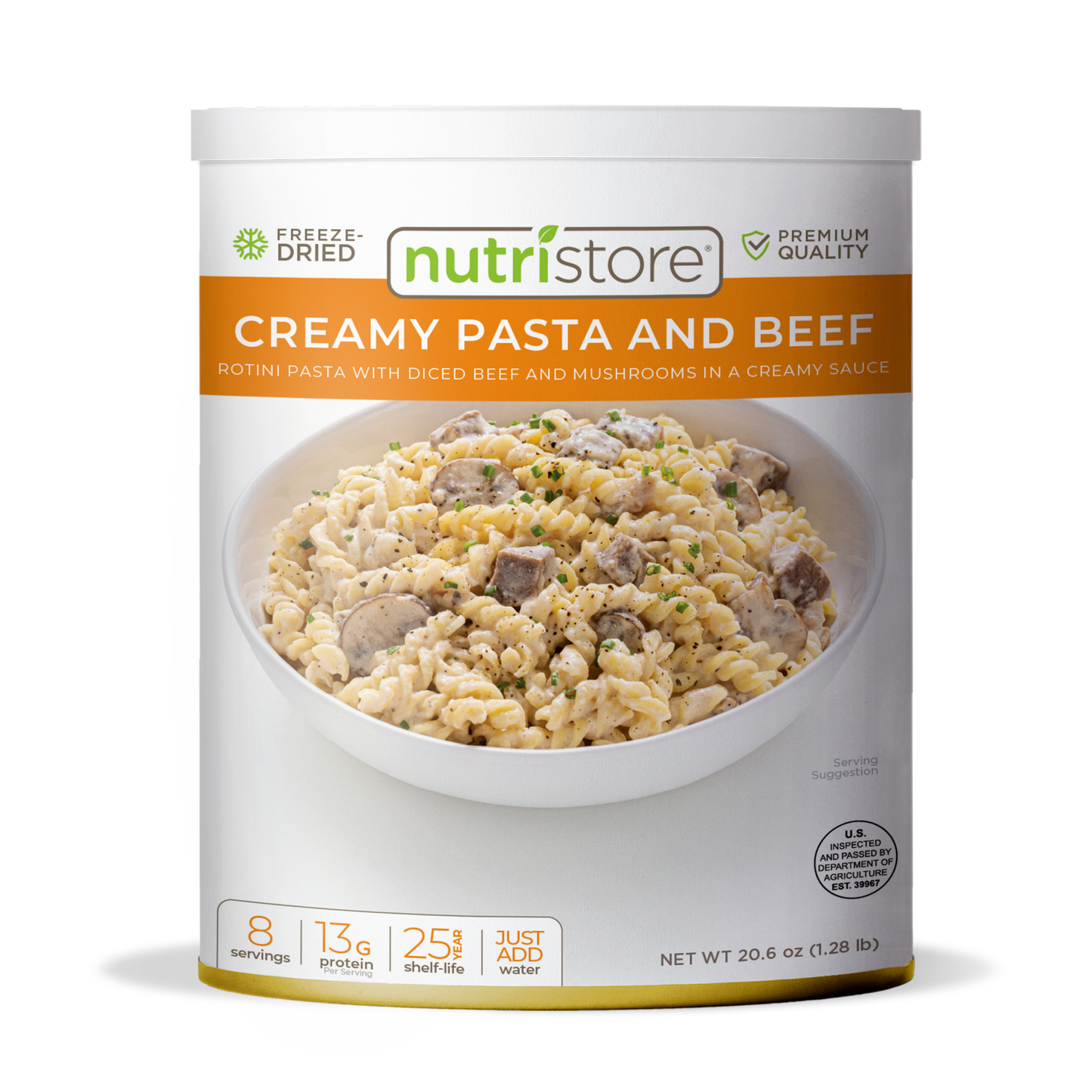 Creamy Pasta and Beef Freeze Dried - #10 Can - #10 Can - Meals