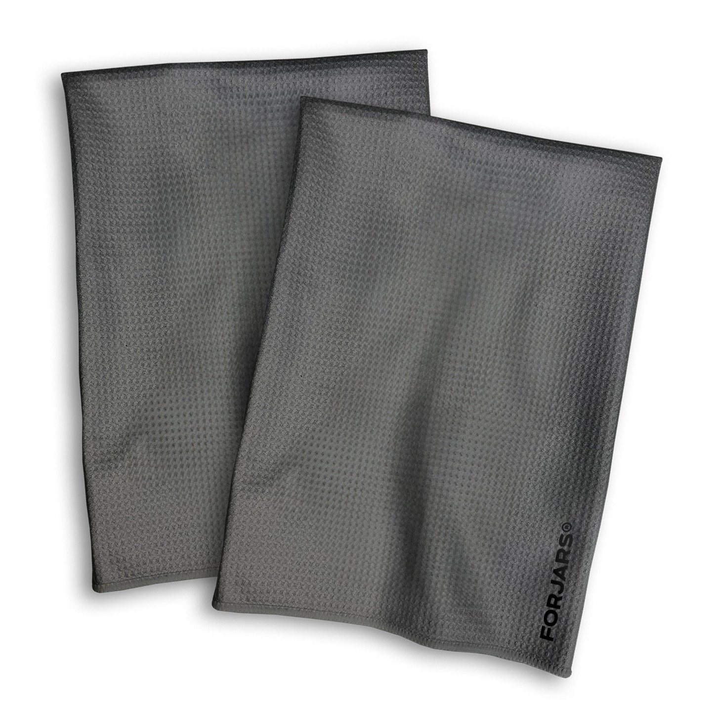 Forjars® Microfiber Waffle Towel - Simple Grey (2-Pack)