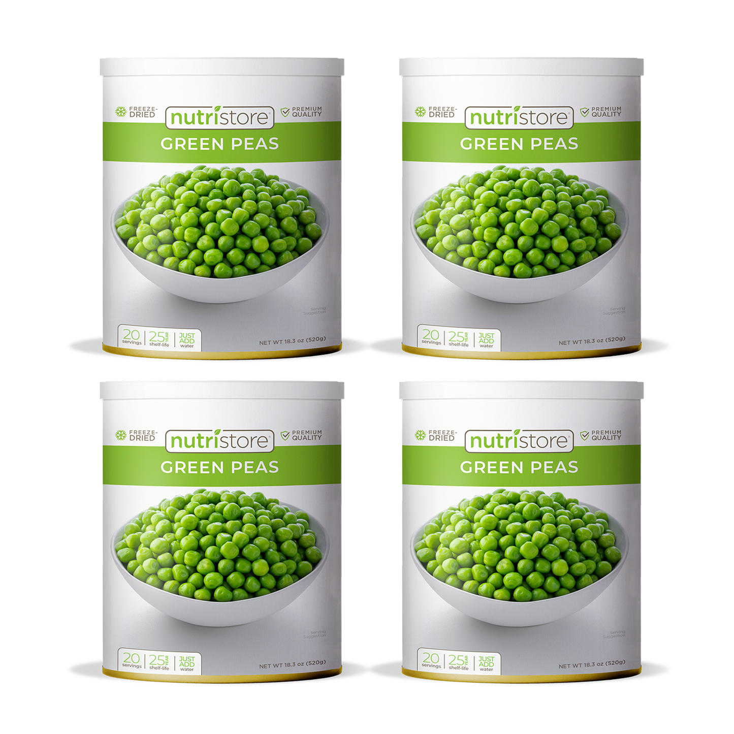 Green Peas Freeze Dried - #10 Can - 4-Pack - Veggies