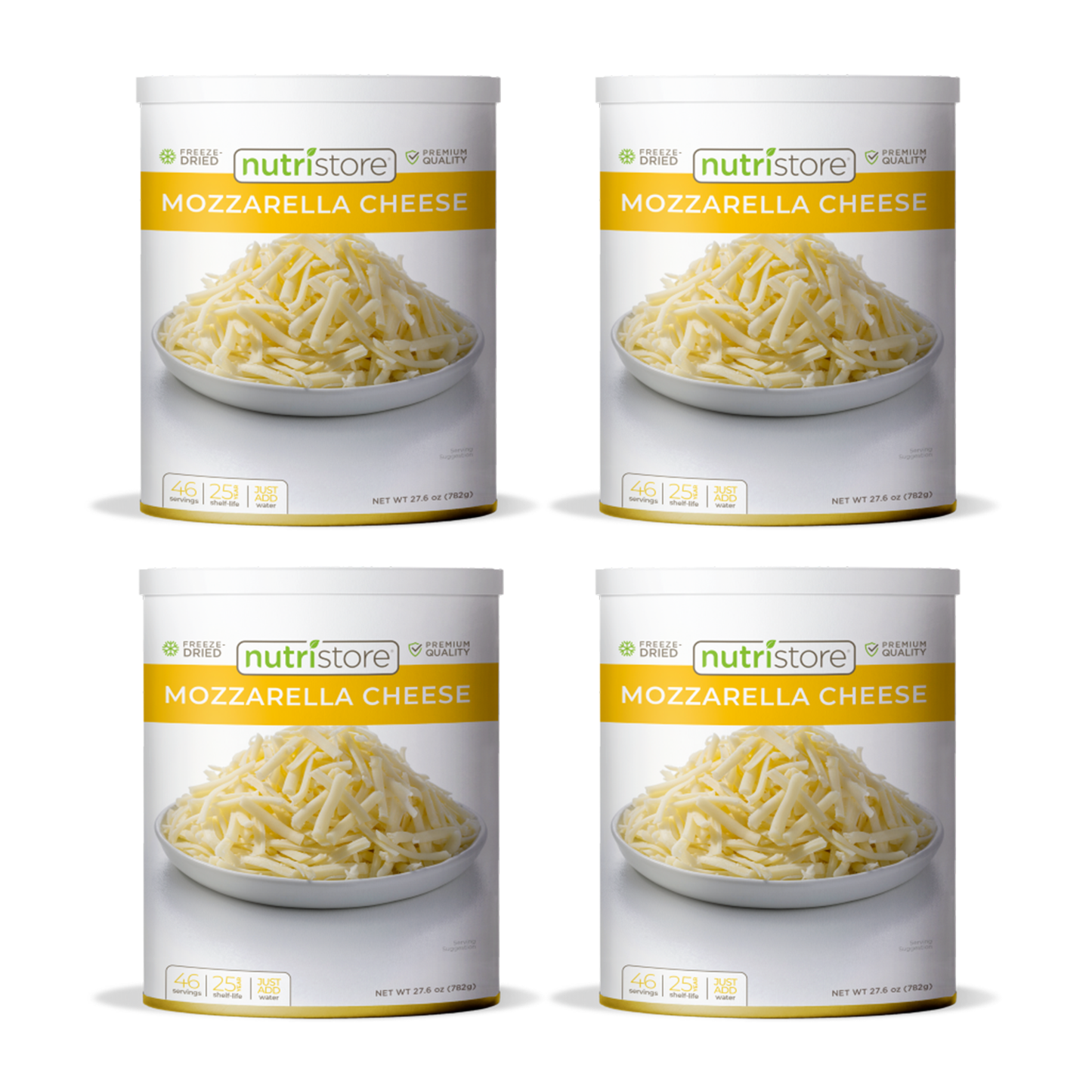 Mozzarella Cheese Freeze Dried - #10 Can - 4-Pack - Dairy