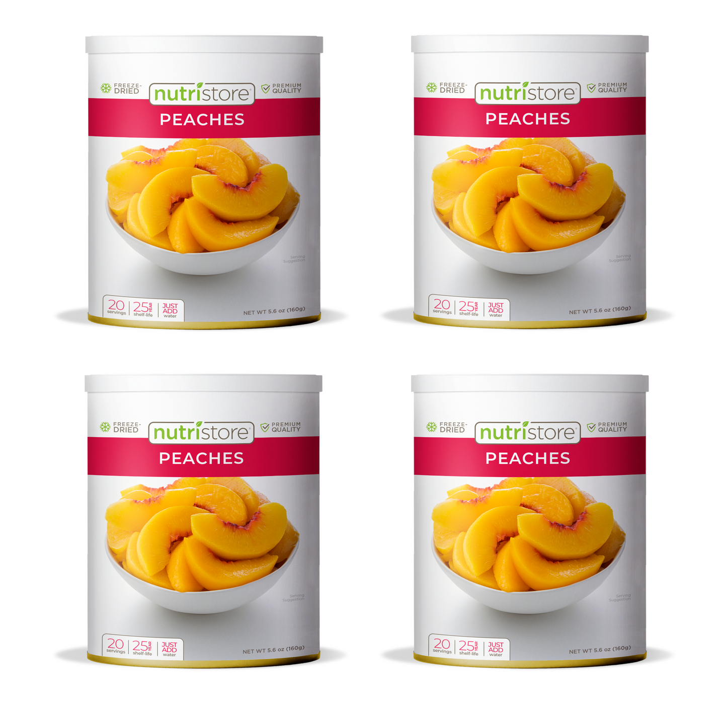 Peaches Freeze Dried - #10 Can - 4-Pack - Fruit