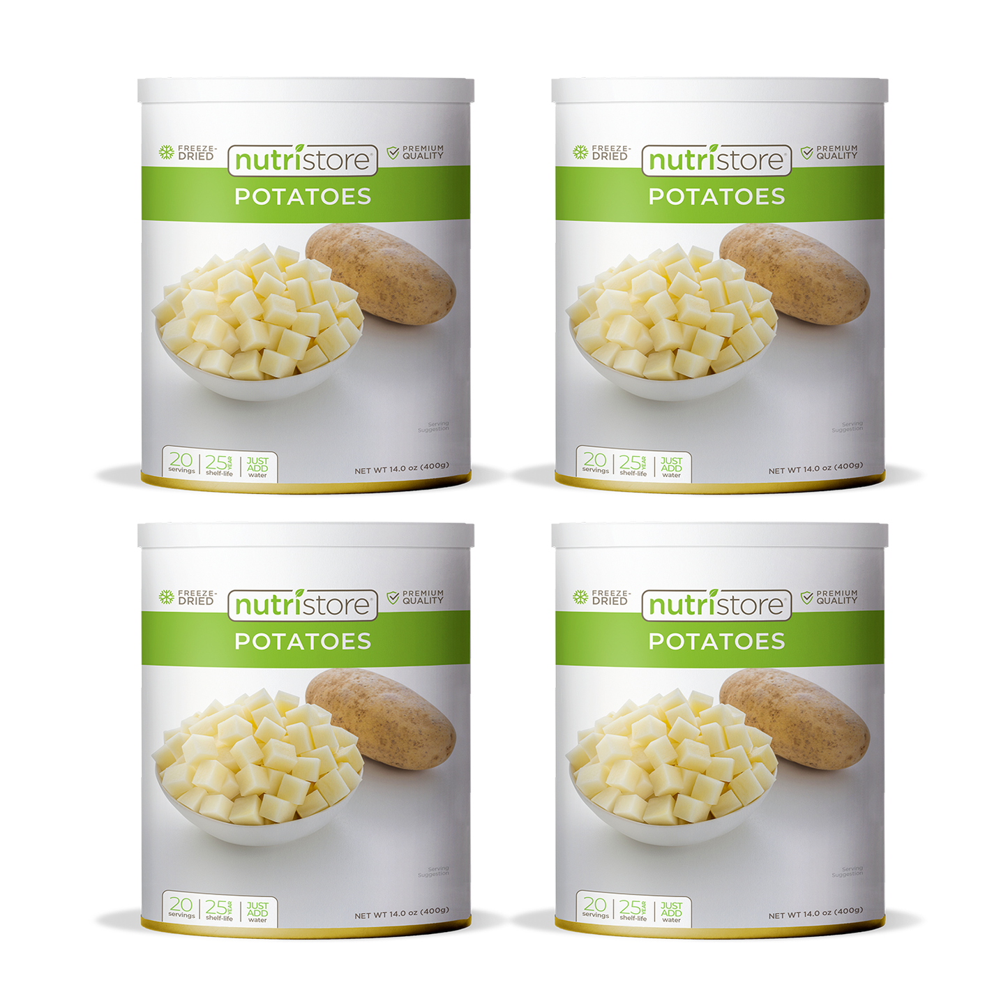 Potatoes Freeze Dried - #10 Can - 4-Pack - Vegetables