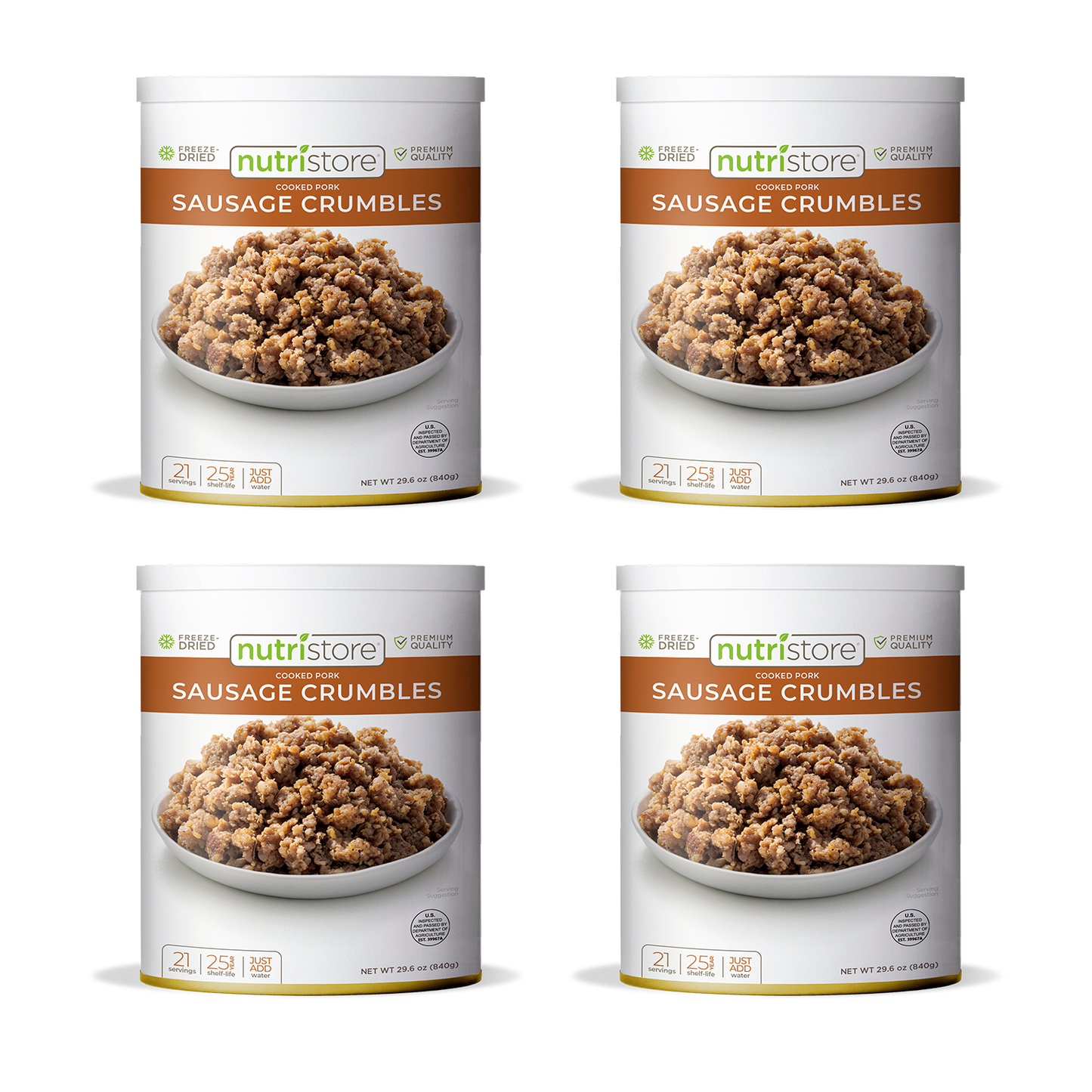 Sausage Crumbles Freeze Dried - #10 Can - 4-Pack - Meats & Proteins