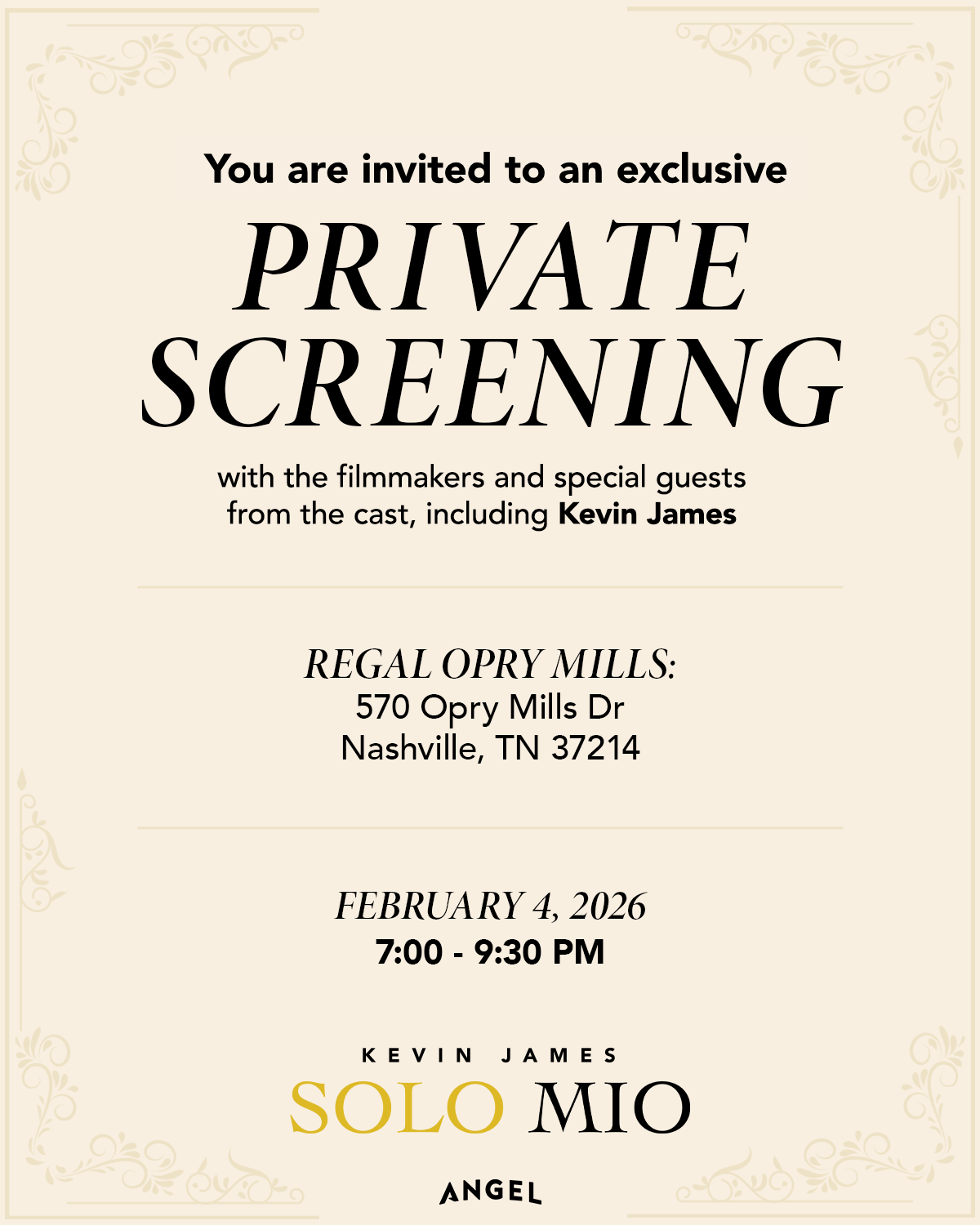 SOLO MIO Private Screening - Ticket