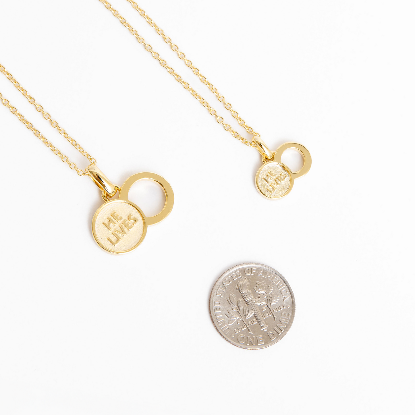 ’The Empty Tomb’ 14K Solid Gold Pendant Necklace - Necklaces