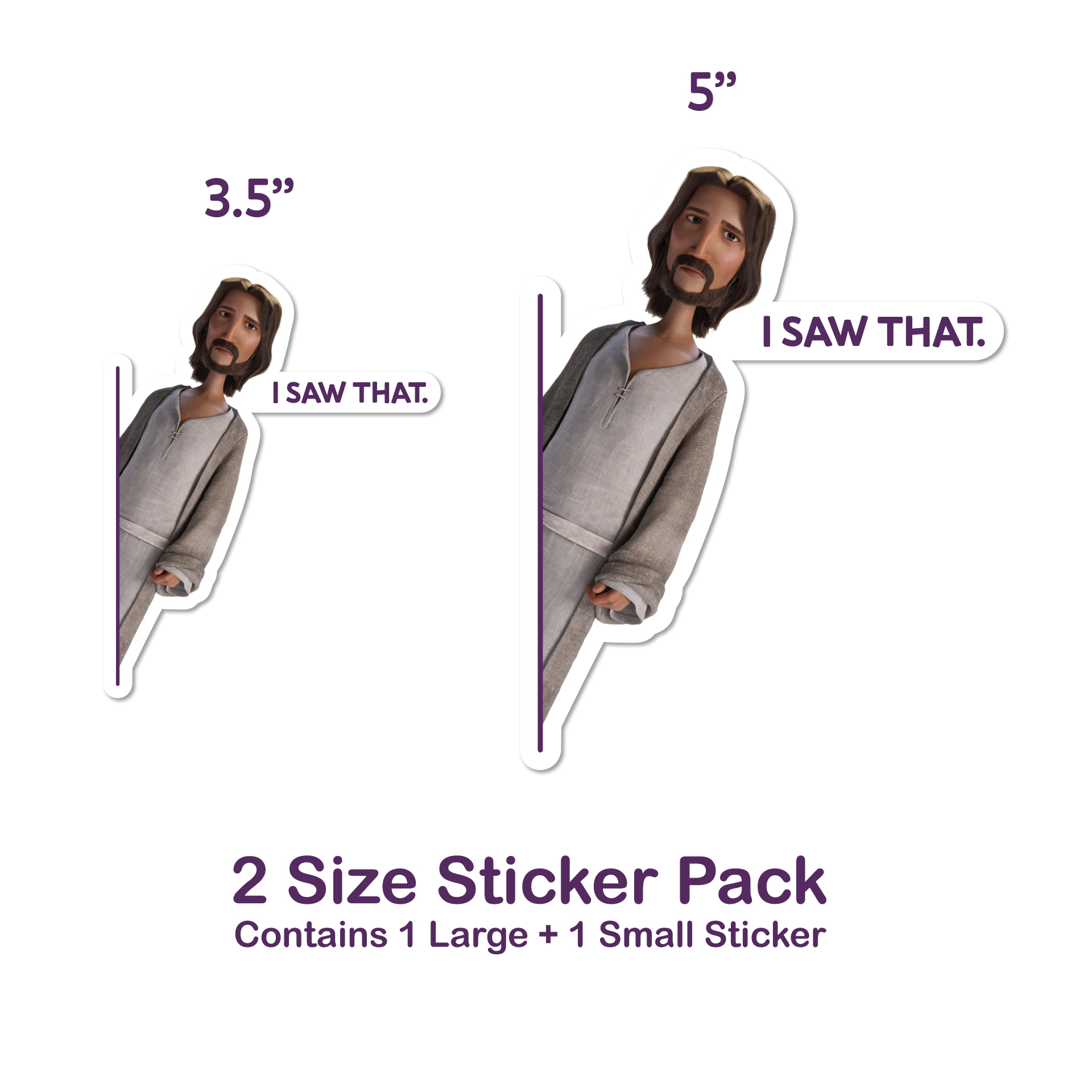The King of Kings ’I Saw That’ Stickers - Two-Size Sticker Pack - Stickers