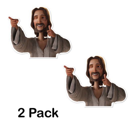 The King of Kings ’Thumbs Up’ Jesus Sticker - 2-Pack - Stickers