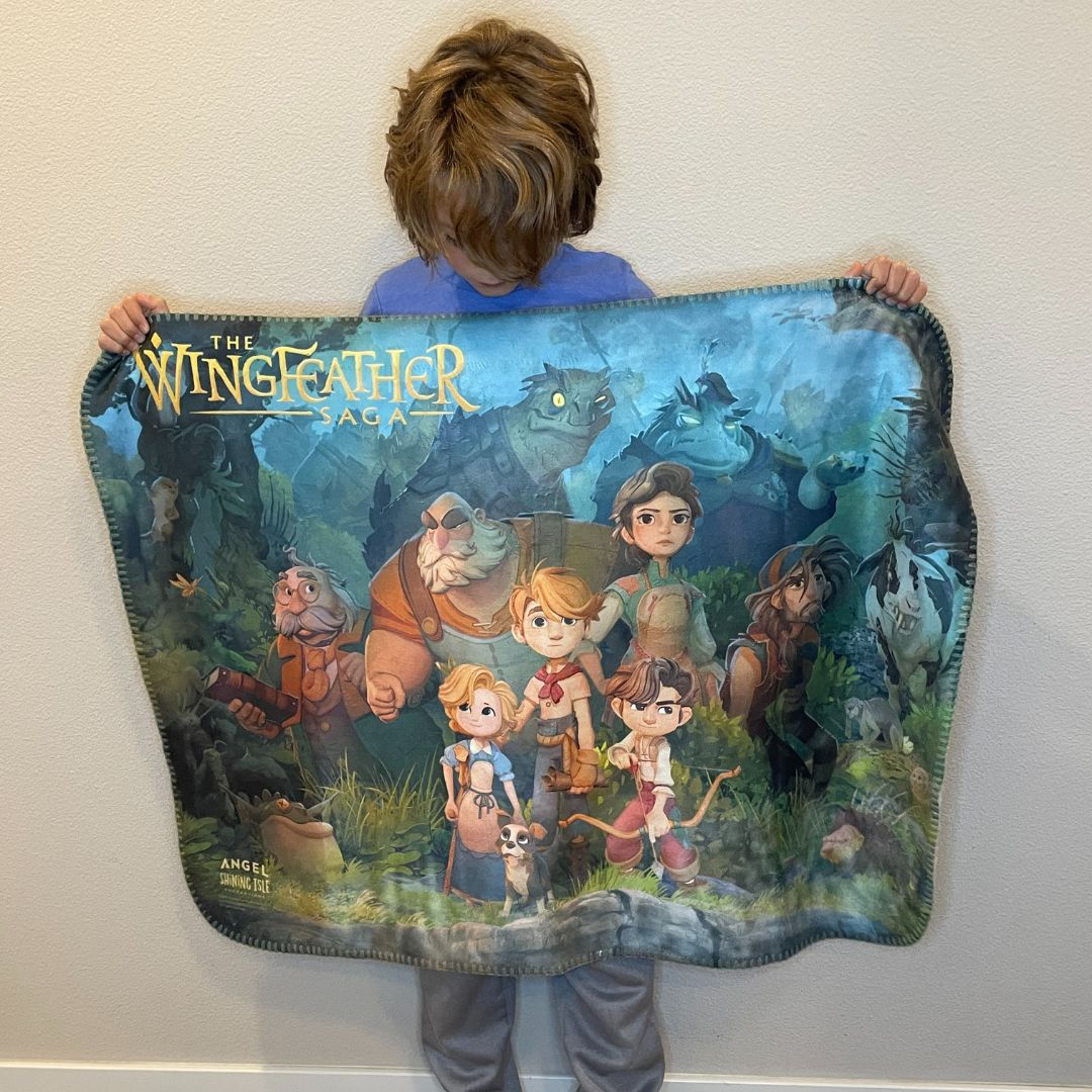 The Wingfeather Saga Children’s Sherpa Blanket - 30’’ × 40’’ / Blue - Baby