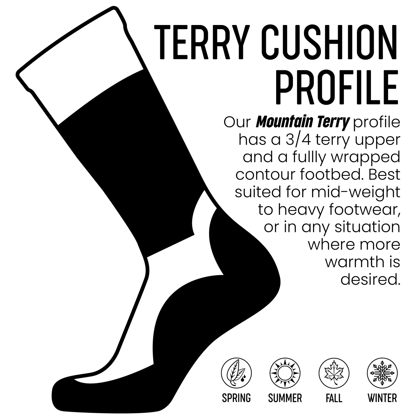 Wool Boot Sock - Black - Boot