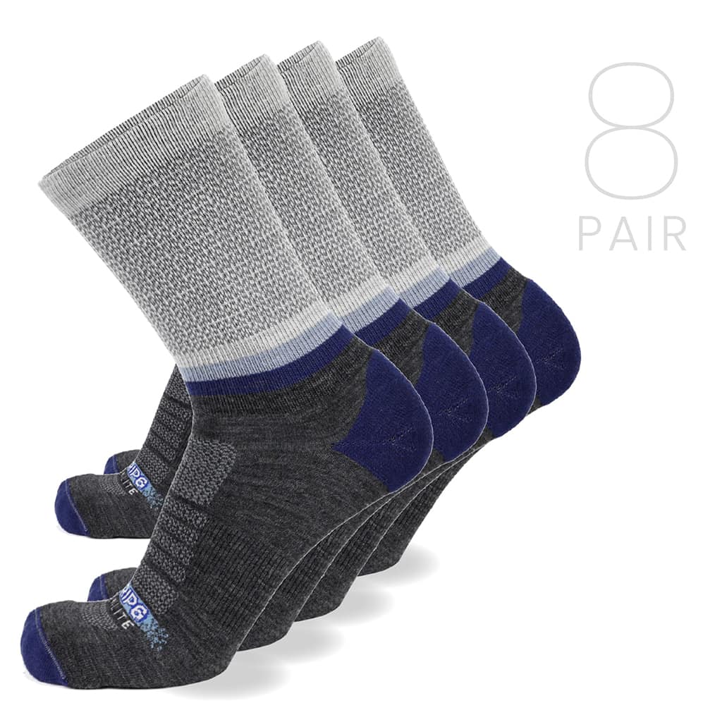 Wool Crew Teklite Ocean Sock - 8 Pack / SM - Crew