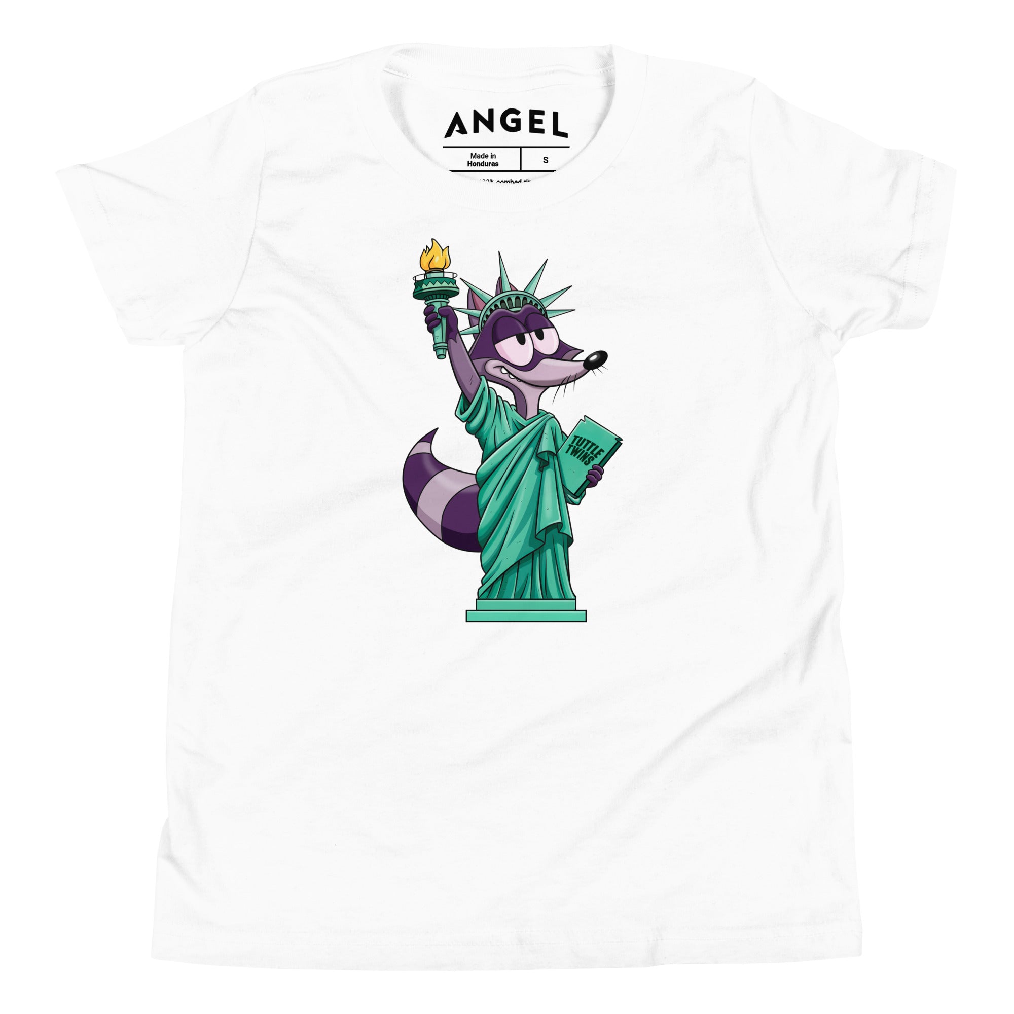 Tuttle Twins Derek Statue of Liberty Shirt - Youth – Angel Studios