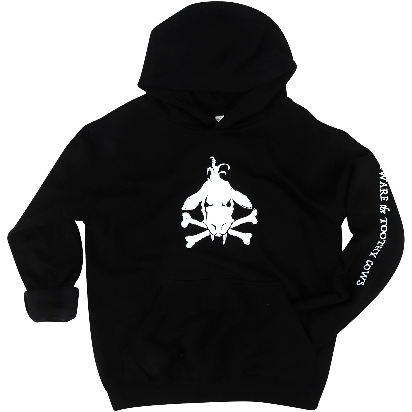 Toothy Cow Cross Bones Hoodie