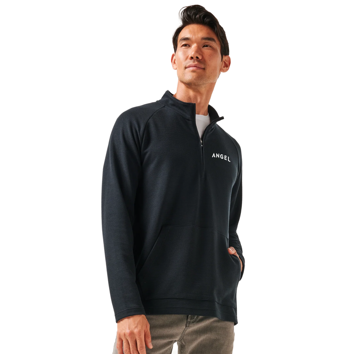 Angel X TravisMathew Men's Waffle 1/4 Zip