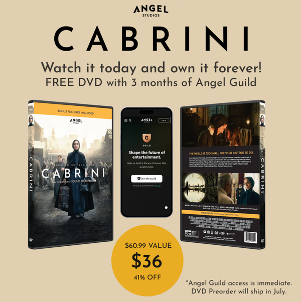 Cabrini Free DVD with 3 Months Angel Guild Bundle