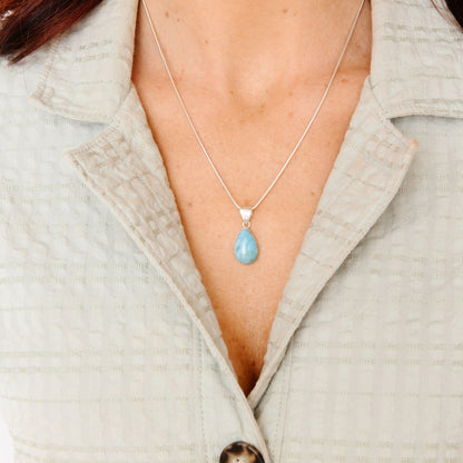 Sound of Freedom Larimar Stone Necklace