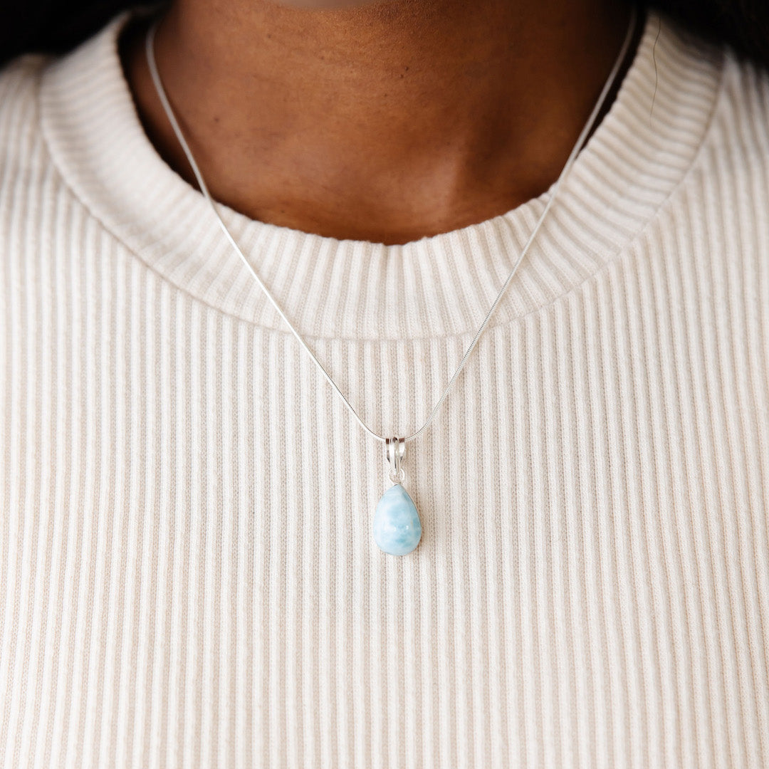 Sound of Freedom Larimar Stone Necklace