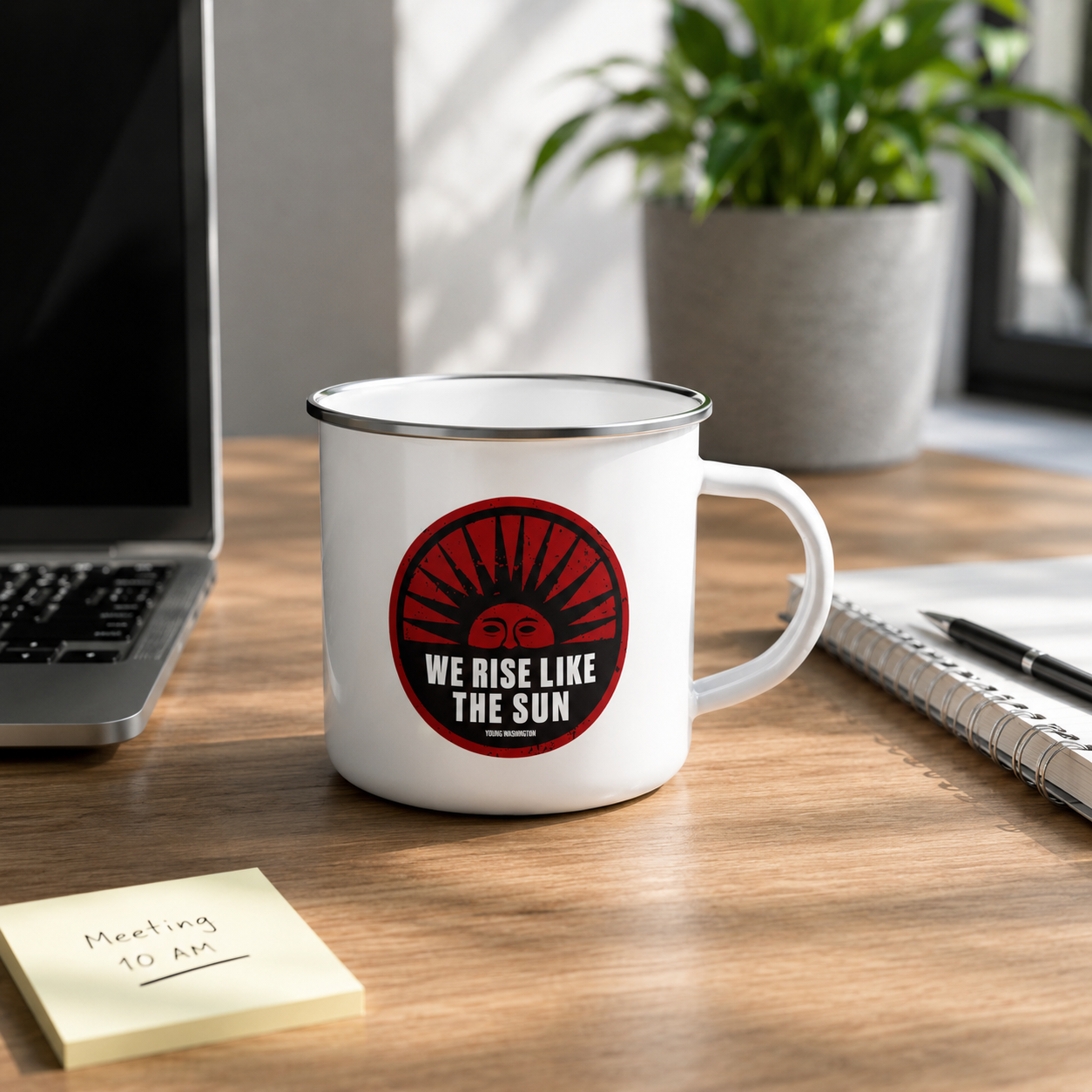 Young Washington - Rise Like the Sun Enamel Mug