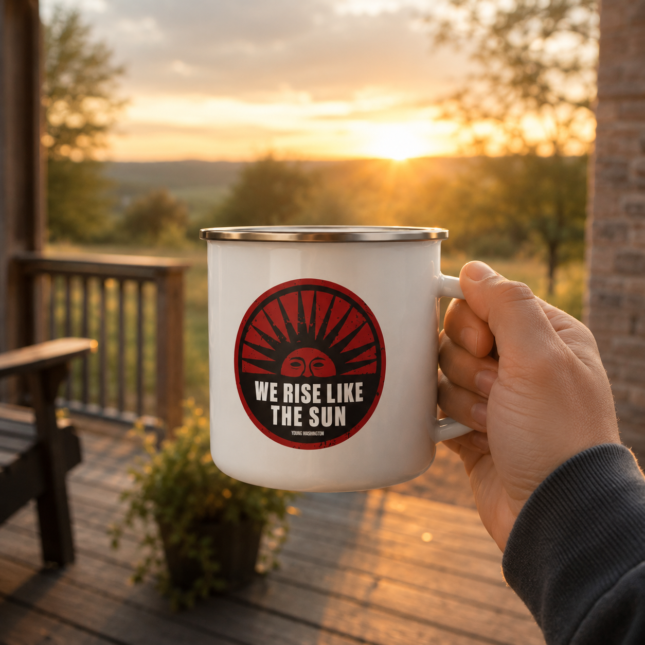 Young Washington - Rise Like the Sun Enamel Mug