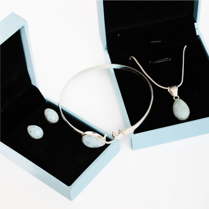 Sound of Freedom Larimar Stone Jewelry Bundle