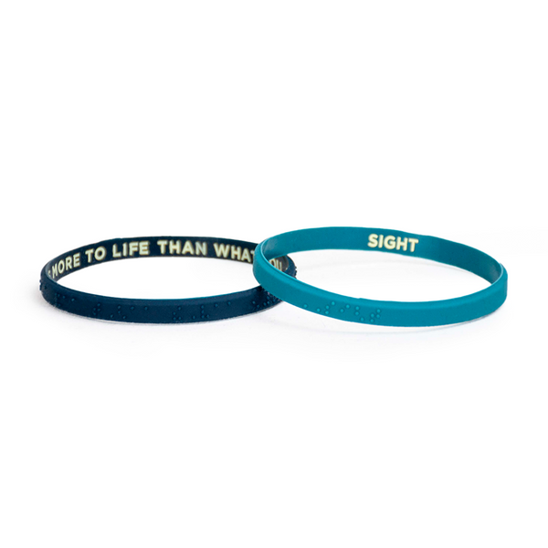 Sight Movie wristbands with brail