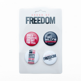 Sound of Freedom Buttons - Pack of 4