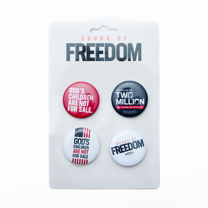 Sound of Freedom Buttons - Pack of 4