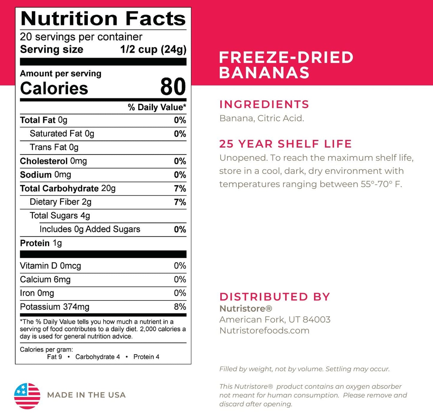 Bananas Freeze Dried - #10 Can - Fruit