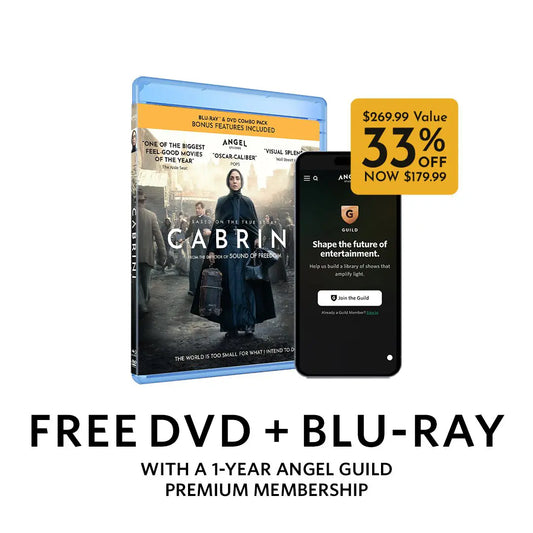 Cabrini FREE DVD+Blu-ray with 1 yr Angel Guild Premium Membership Bundle