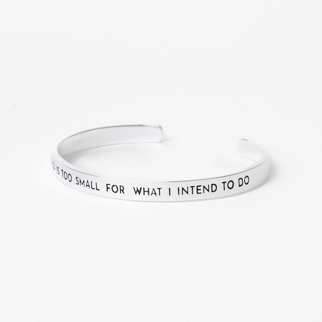 Cabrini ’The World is Too Small’ Cuff Bracelet - Silver / 1 Pack - Bracelets