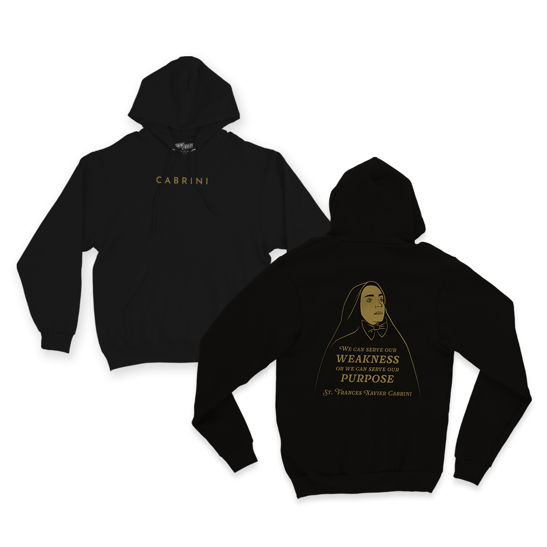 Cabrini ’We Can Serve Our Purpose’ Hoodie - Black / XS - Hoodies