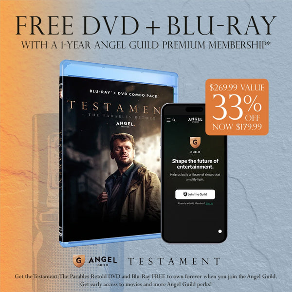 Testament Free DVD+Blu-Ray with 1 Year Premium Angel Guild Bundle