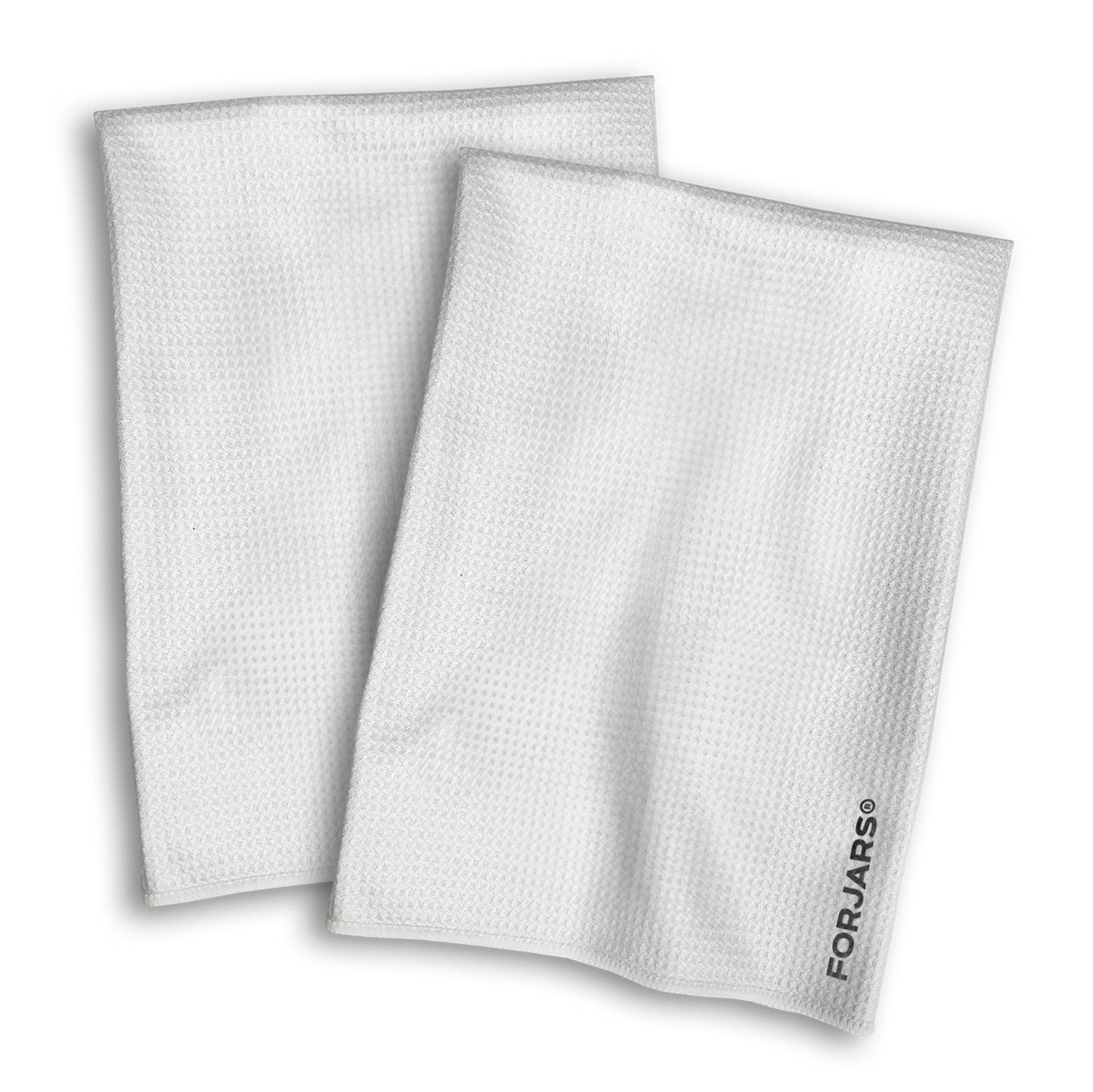 Forjars® Microfiber Waffle Towel - Simple White (2-Pack)