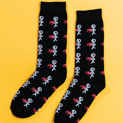 Not Your Dad’s Socks by Freelancers - Men’s / Black Doodles - Socks