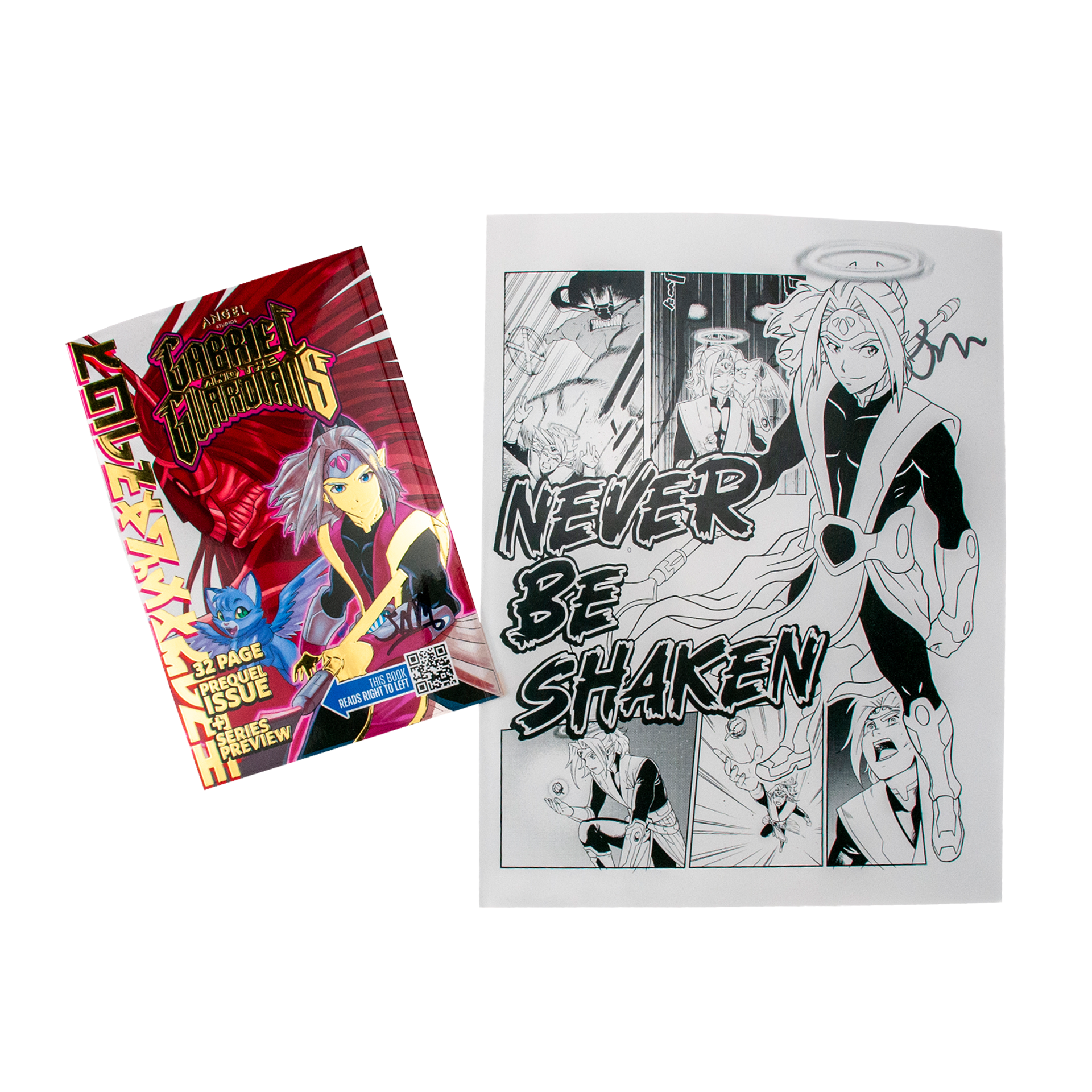 Signed Gabriel and the Guardians Introductory Manga and Sketch - Books