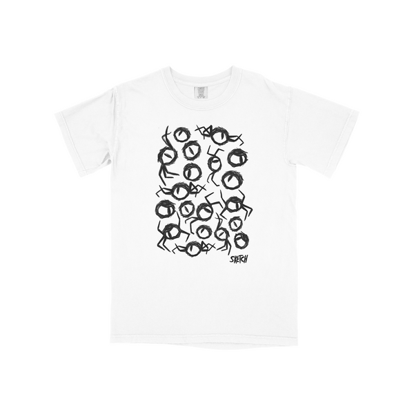 【YOURNUS】Drawing Over Short Sleeve T-Shirt SKETCH Eyeders Invasion T-Shirt – Angel Studios Gift Factory