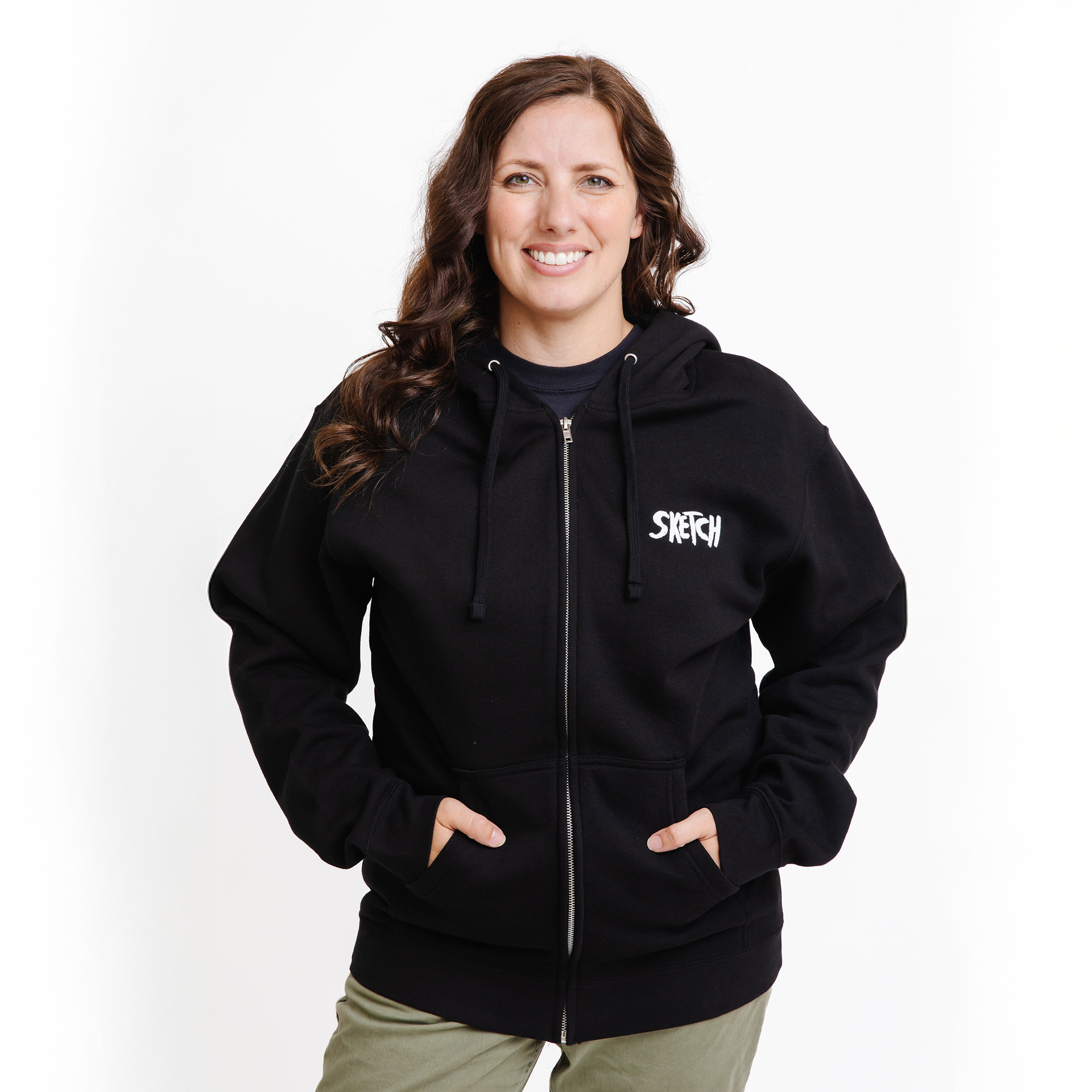 SKETCH Full Zip Wolf Hoodie - Hoodies