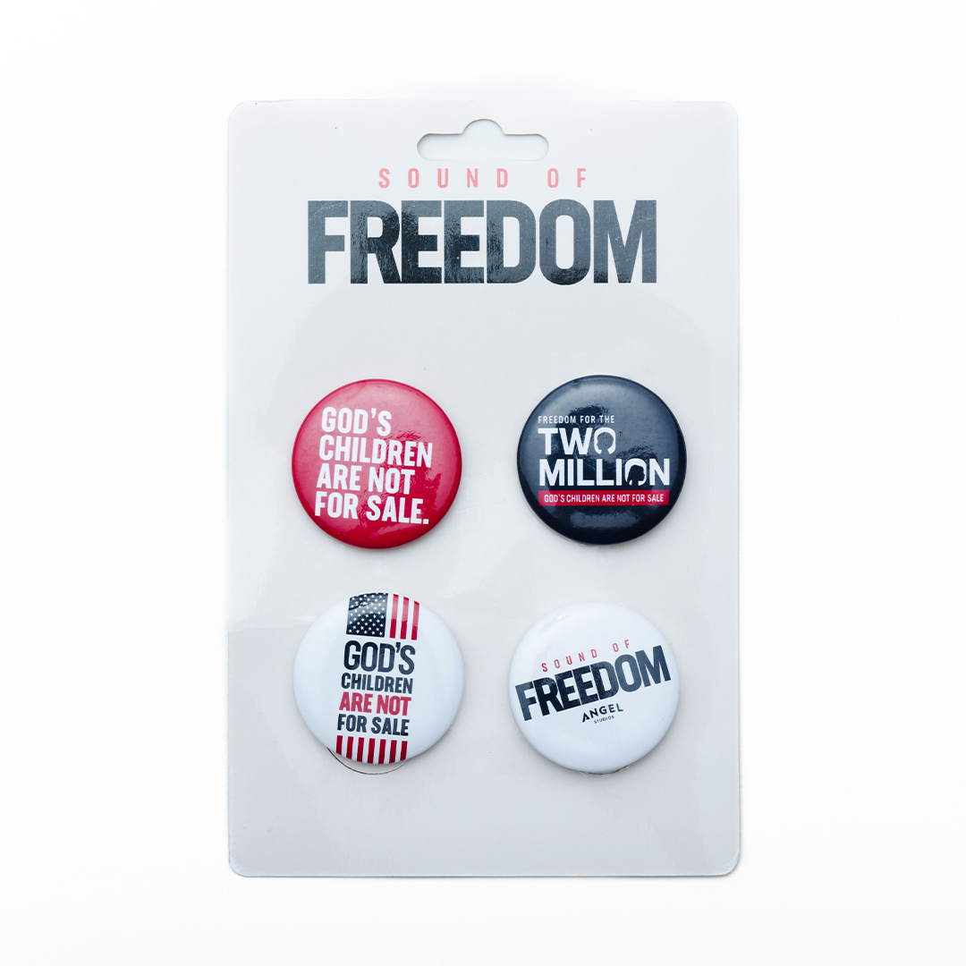 Sound of Freedom Buttons - Pack of 4 - Pinback Buttons