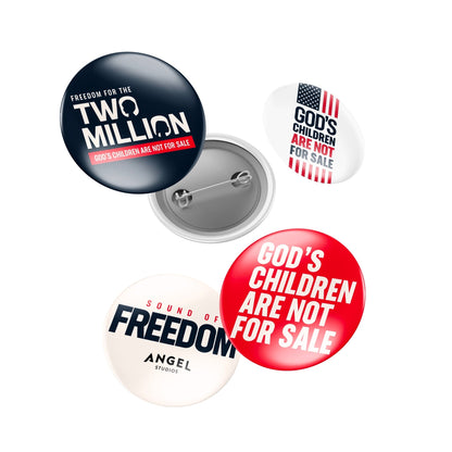 Sound of Freedom Buttons - Pack of 4 - Pinback Buttons