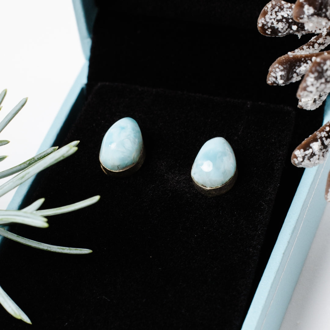 Sound of Freedom Larimar Stone Earrings - Earrings