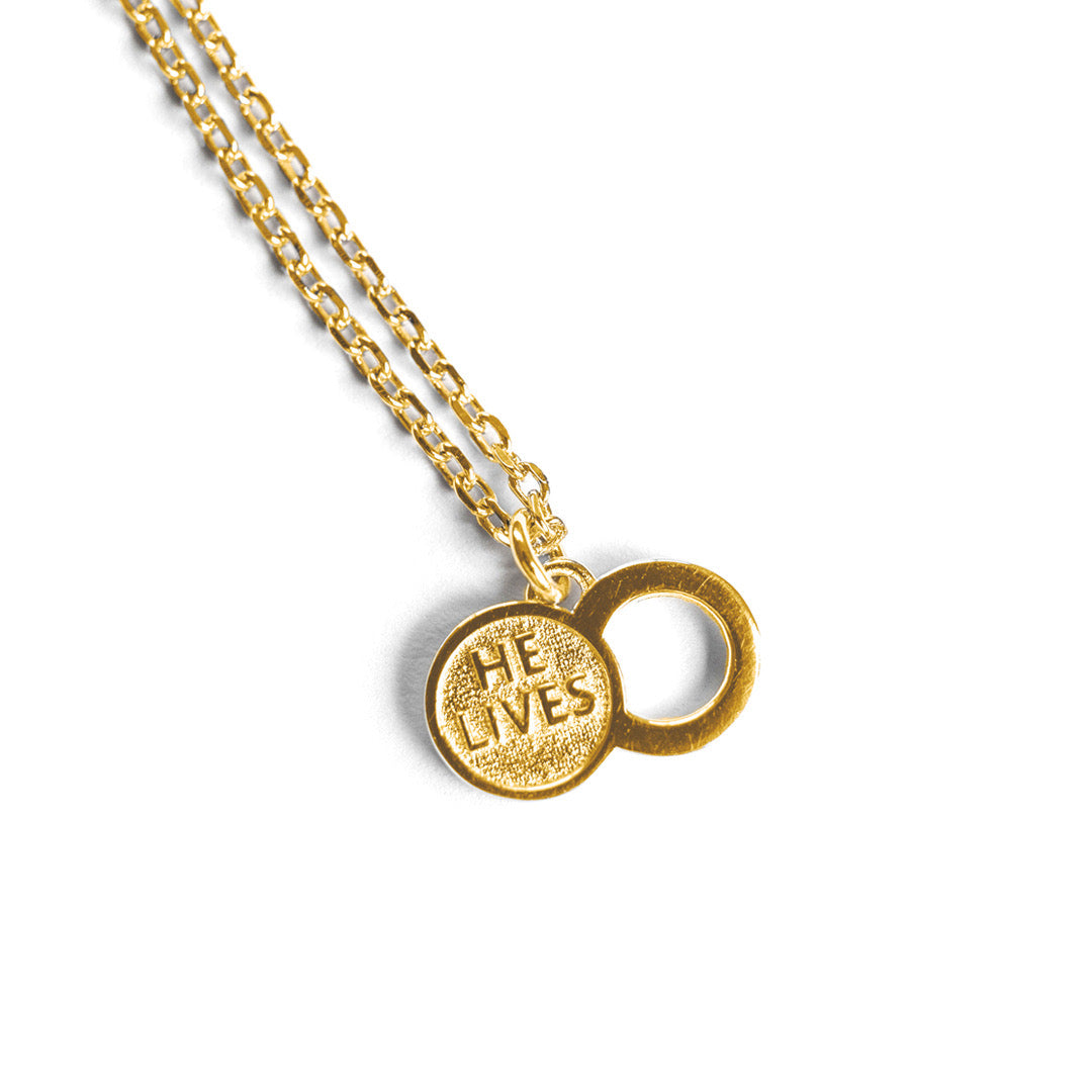 ’The Empty Tomb’ 14K Solid Gold Pendant Necklace - Necklaces