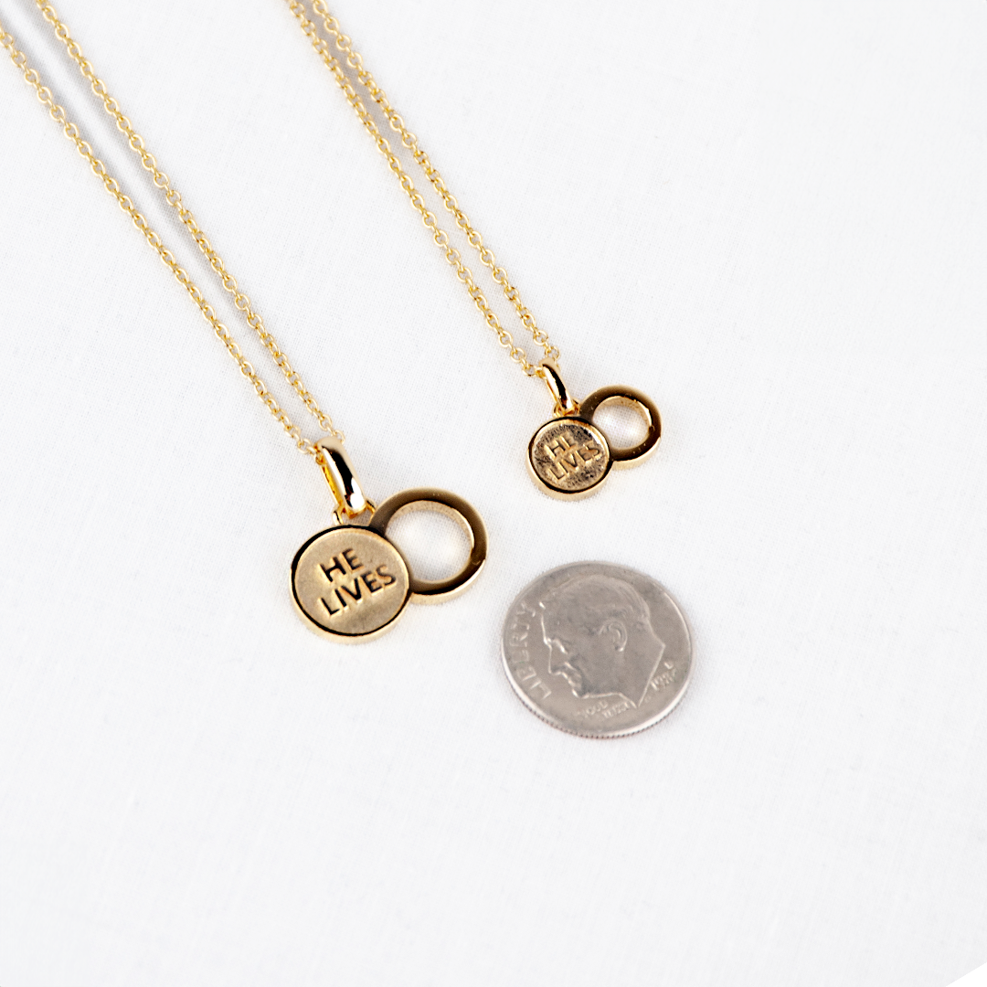 ’The Empty Tomb’ 14K Solid Gold Pendant Necklace - Necklaces