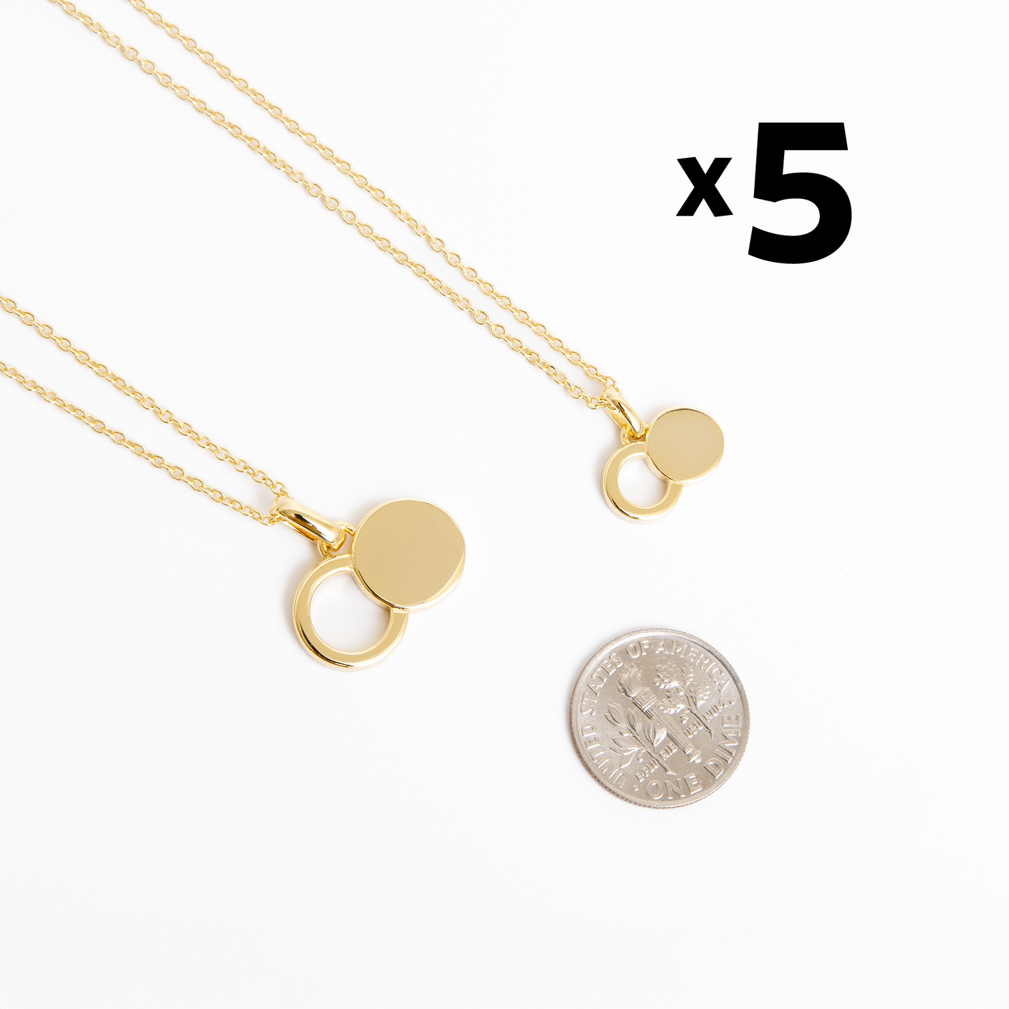 The Empty Tomb Pendant Necklace 5 Pack Bundle - Small / Gold (Plated) - Bundles