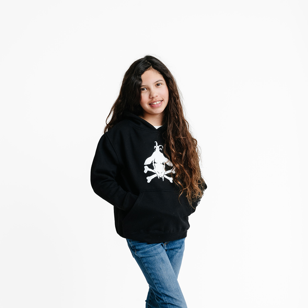 Toothy Cow Cross Bones Hoodie - Hoodies