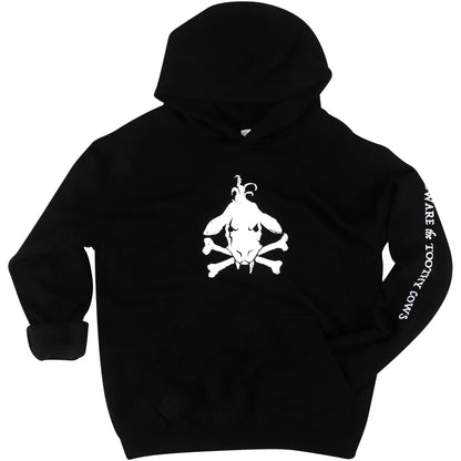 Toothy Cow Cross Bones Hoodie - Hoodies