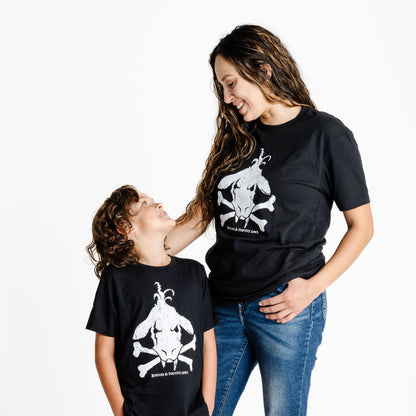 Toothy Cow Cross Bones T-Shirt - T-Shirts