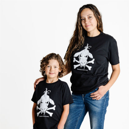 Toothy Cow Cross Bones T-Shirt - T-Shirts