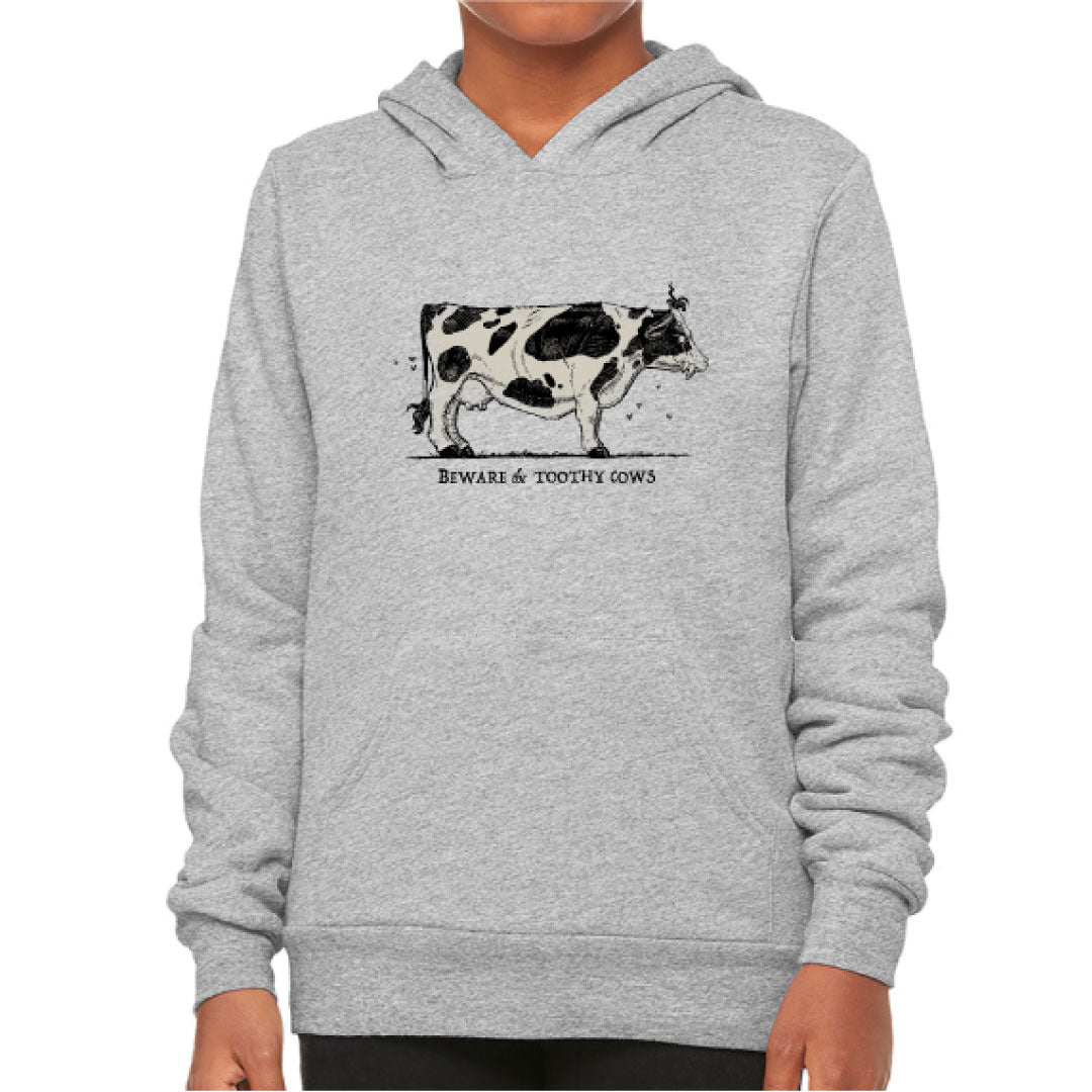 Toothy Cow Hoodie - Youth / S - Hoodies