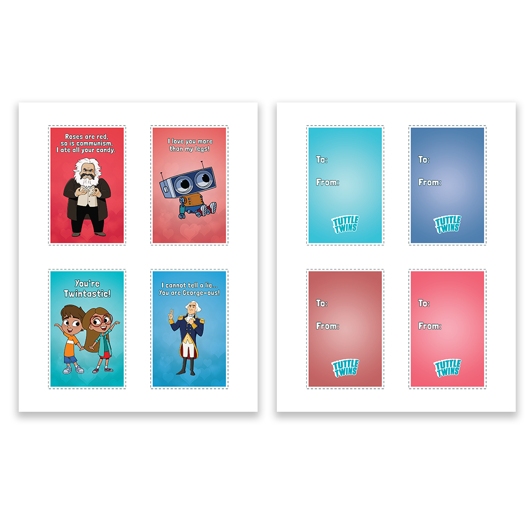 Tuttle Twins Valentine’s Day Card Set - FREE DOWNLOAD - Cards