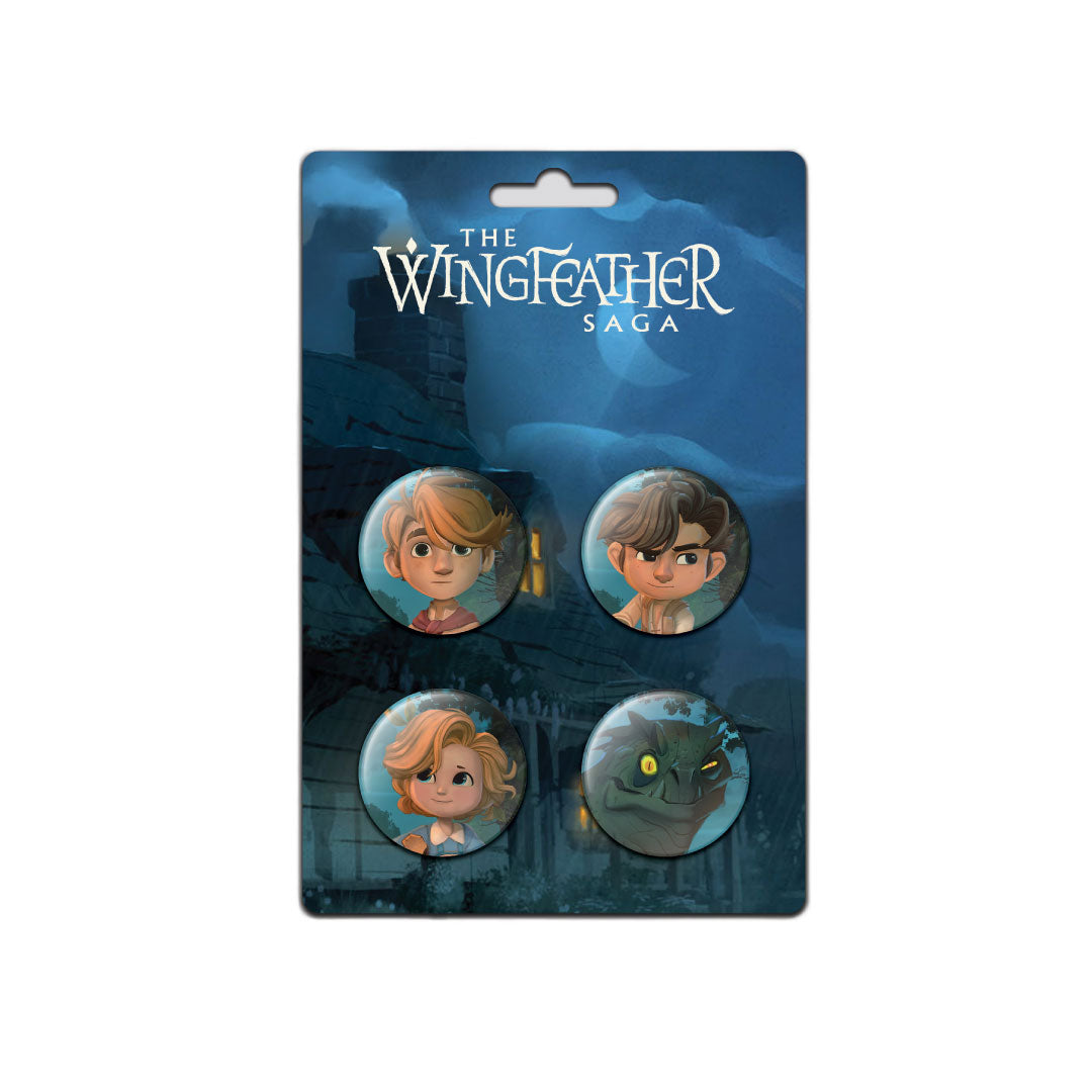 Wingfeather Collectible 4 Character Buttons - Pinback Buttons